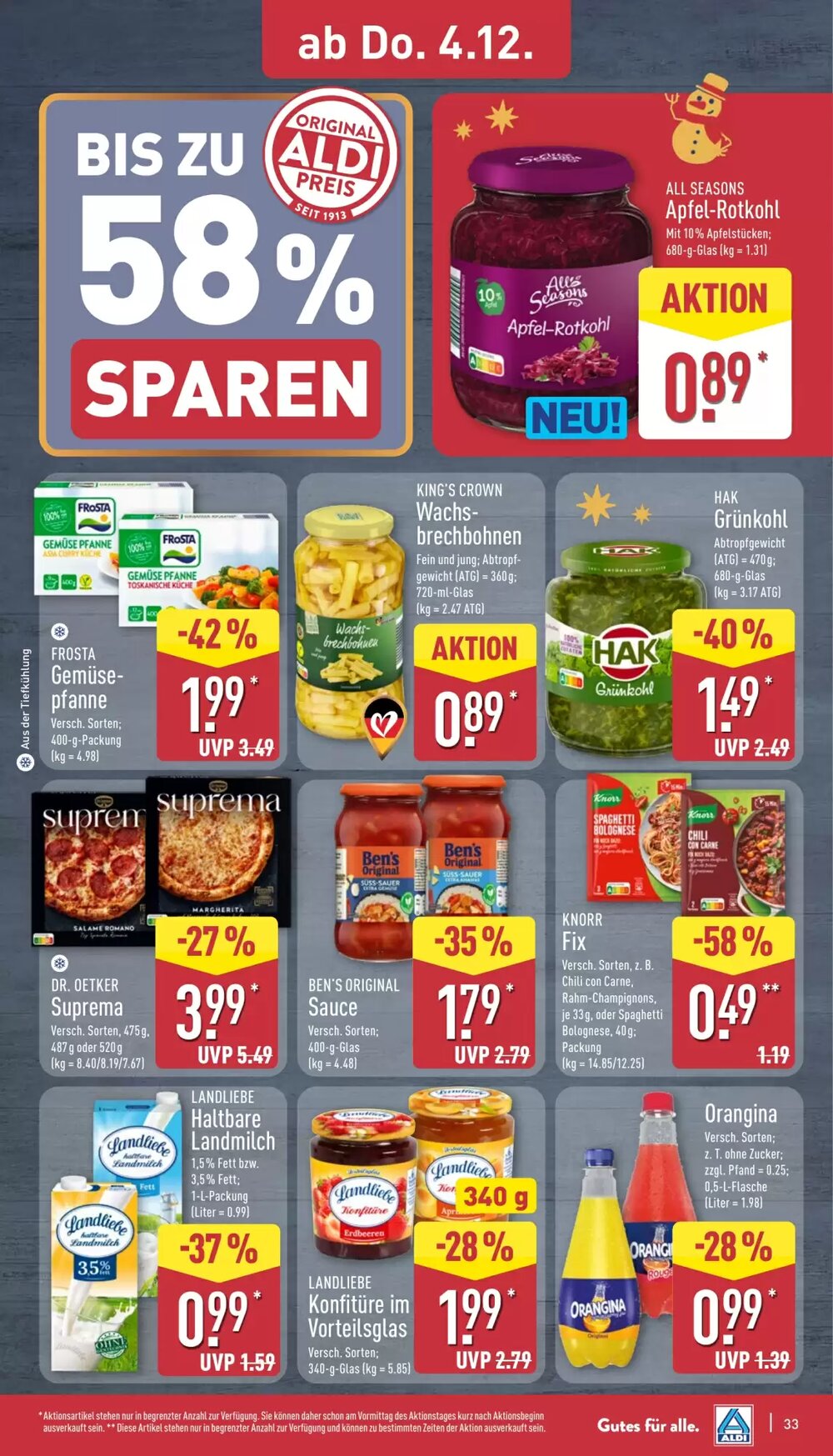 Aldi Nord Prospekt (ab 01.12.2025) zum Blättern - Seite 33