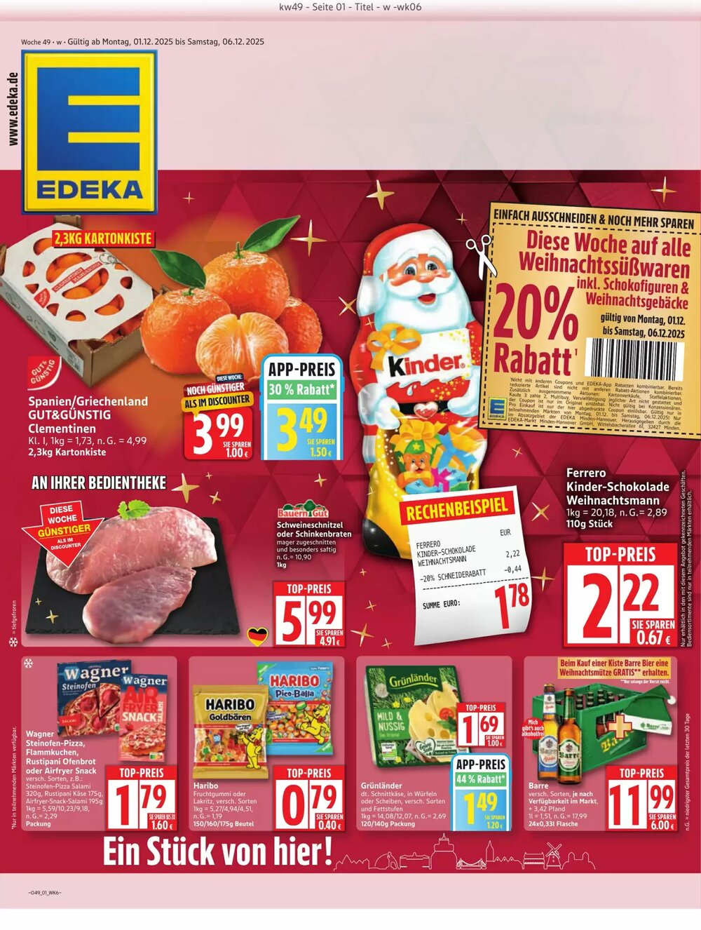 Edeka Prospekt (ab 01.12.2025) zum Blättern - Seite 1