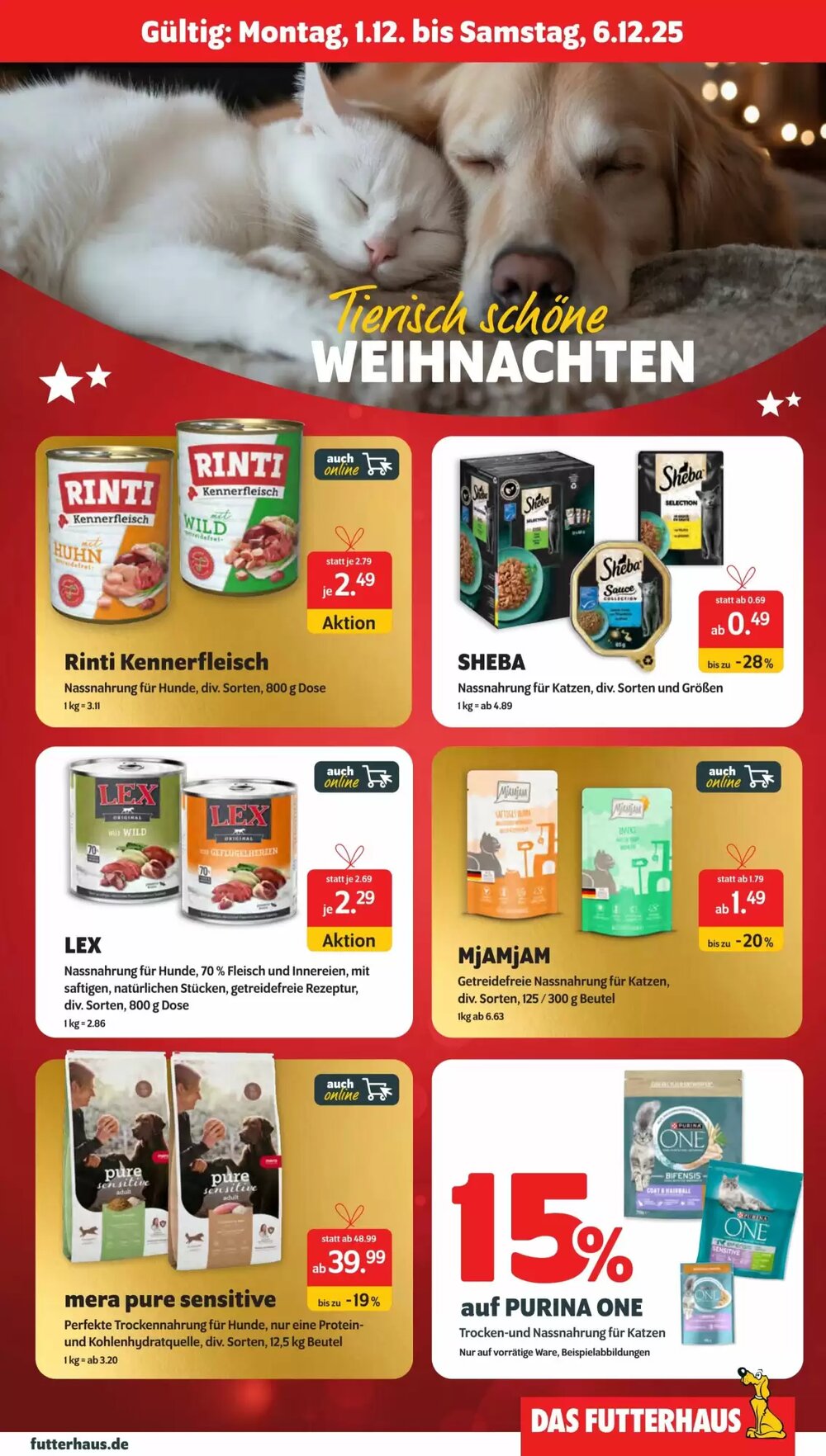 Das Futterhaus Prospekt (ab 01.12.2025) zum Blättern - Seite 1