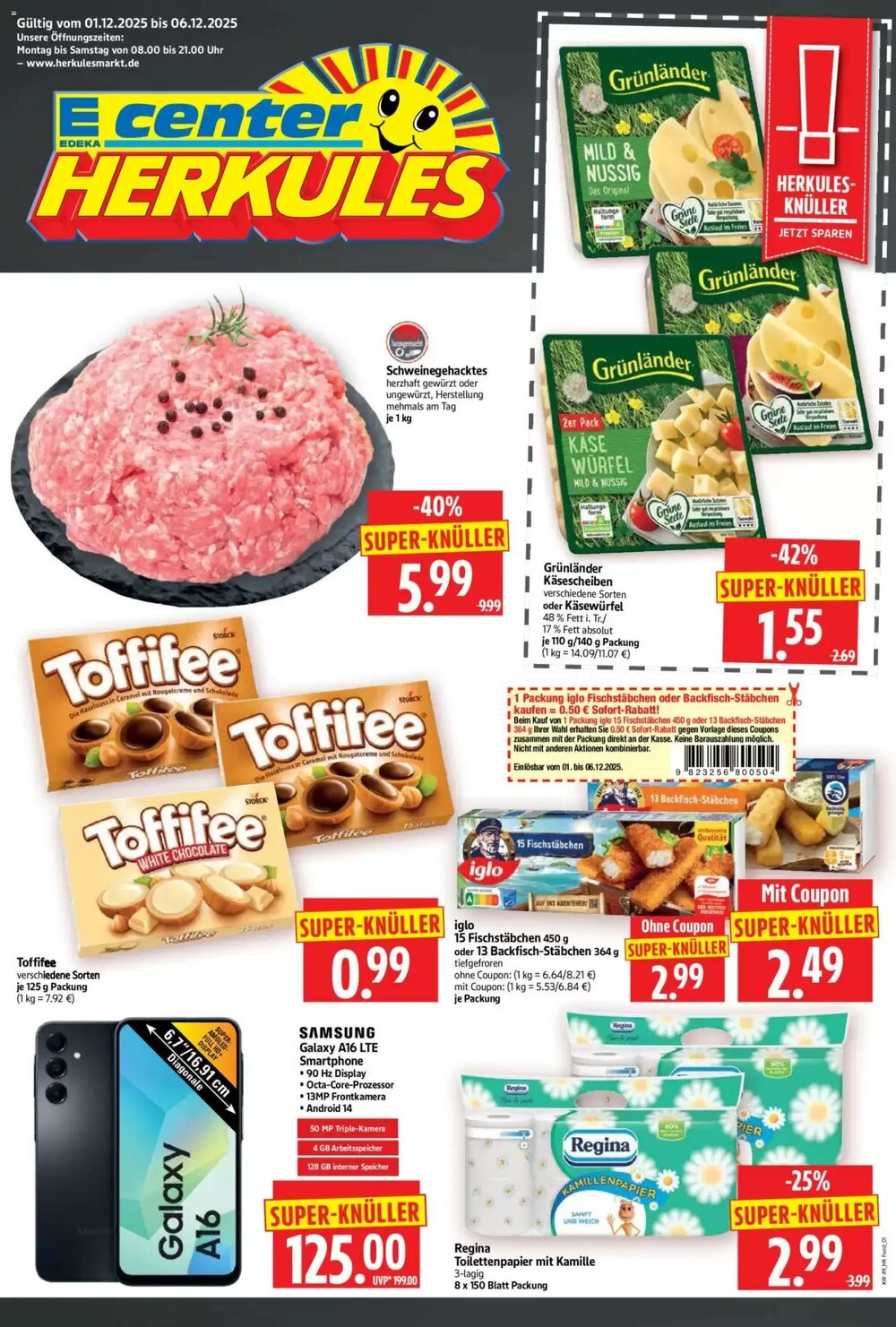 Edeka Herkules Prospekt (ab 01.12.2025) zum Blättern - Seite 1