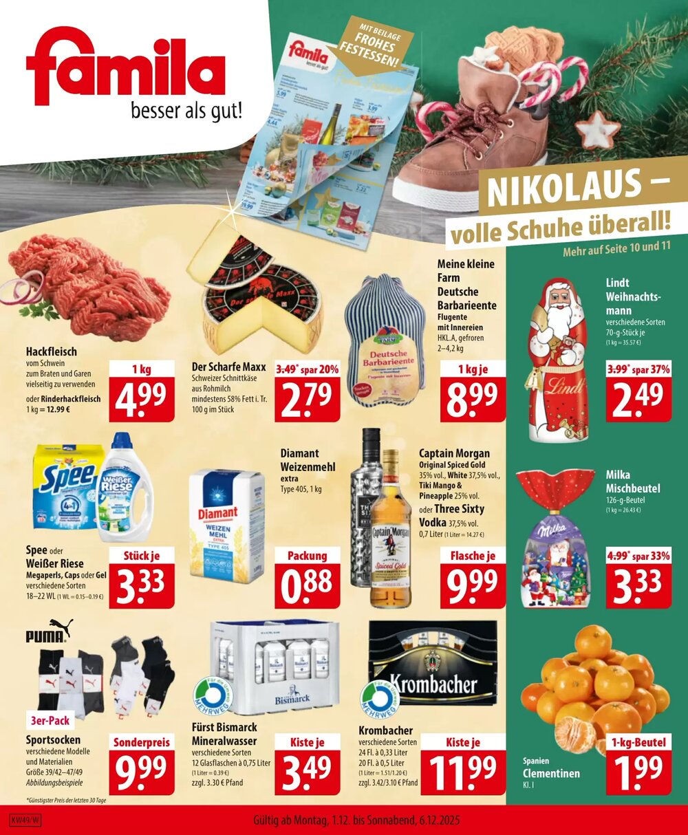 Famila Nord Ost Prospekt (ab 01.12.2025) zum Blättern - Seite 1