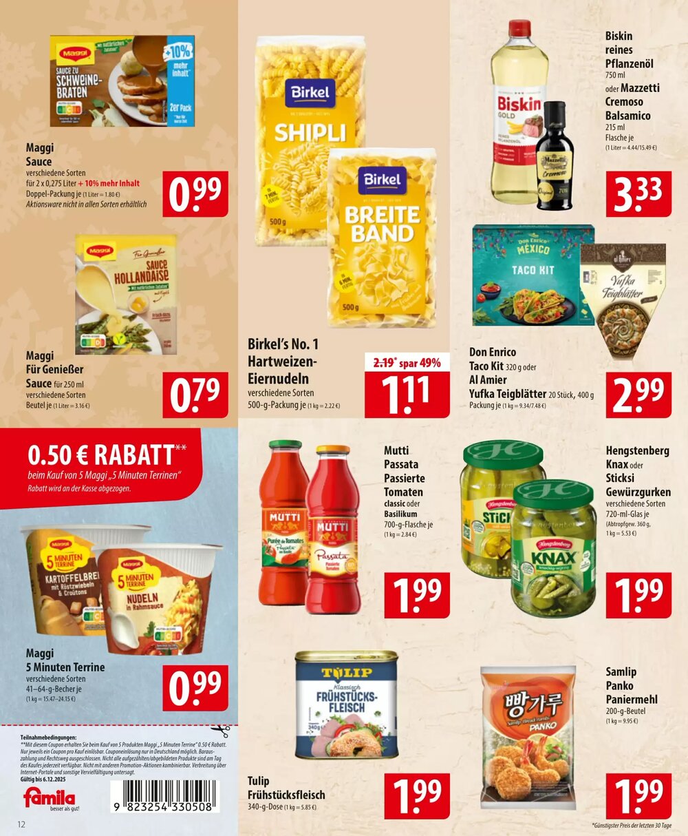Famila Nord Ost Prospekt (ab 01.12.2025) zum Blättern - Seite 12