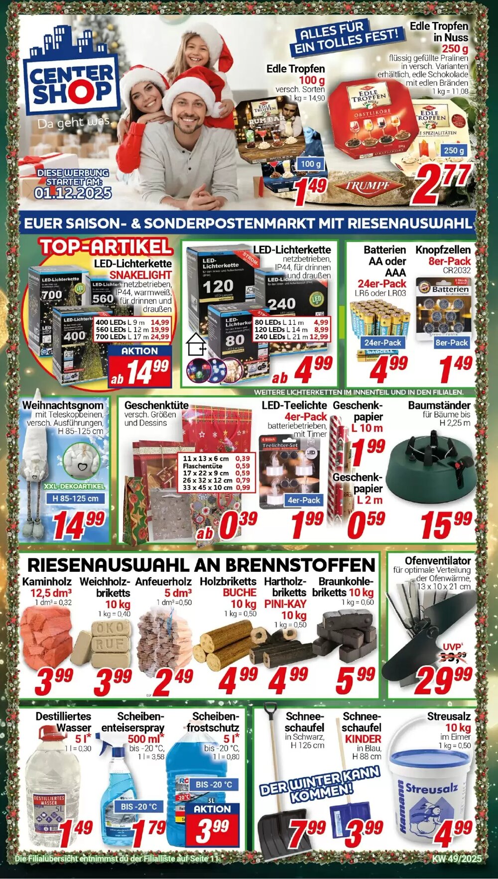 CENTERSHOP Prospekt (ab 01.12.2025) zum Blättern - Seite 1