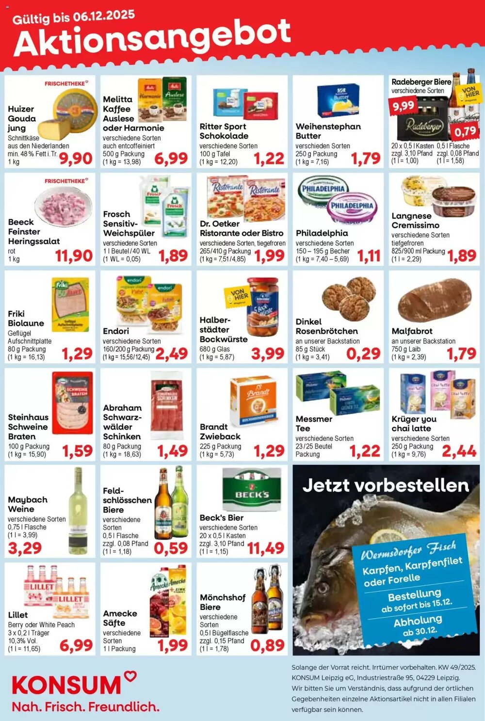 Konsum Leipzig Prospekt (ab 01.12.2025) zum Blättern - Seite 1