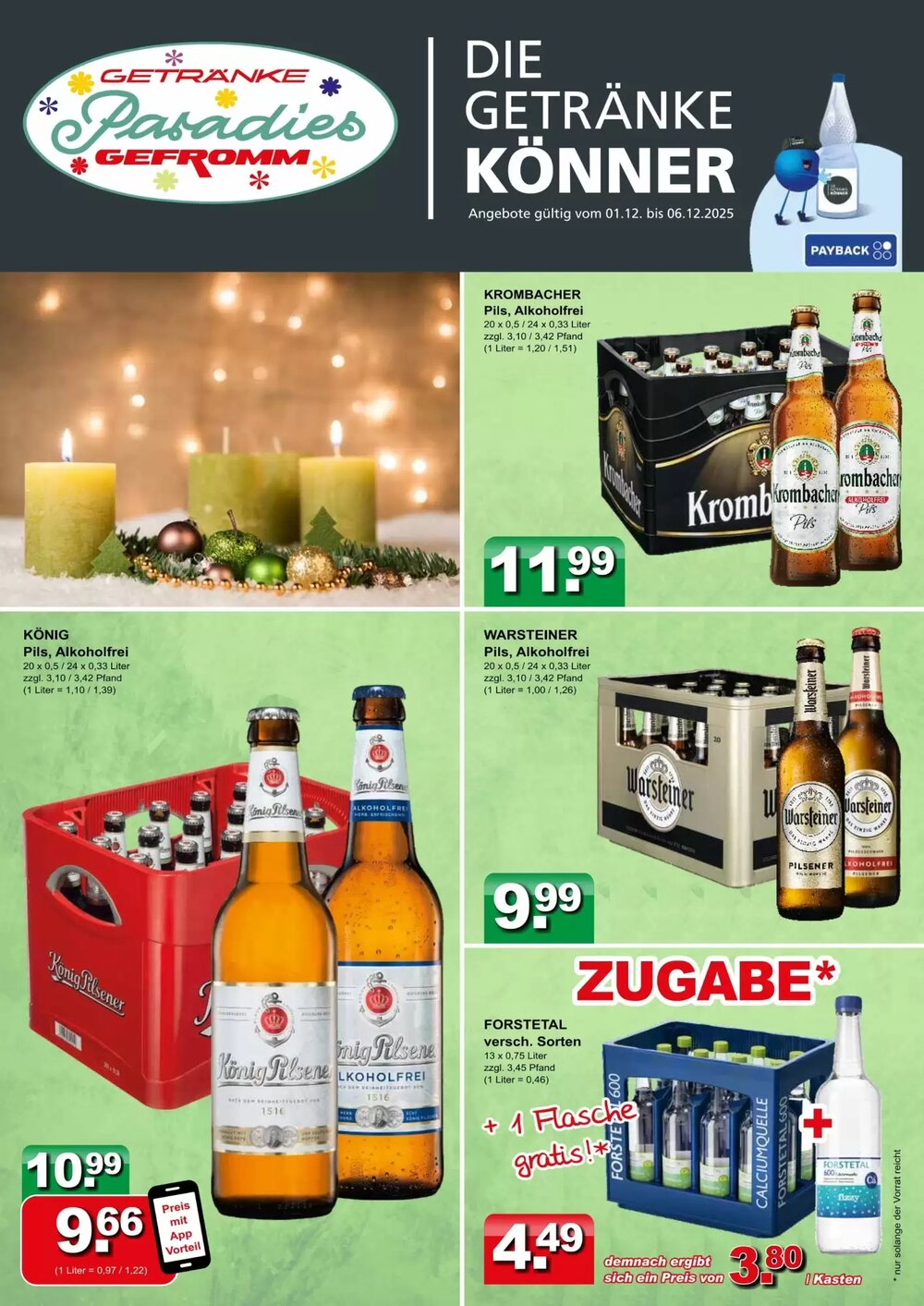 Getränkeparadies Gefromm Prospekt (ab 01.12.2025) zum Blättern - Seite 1