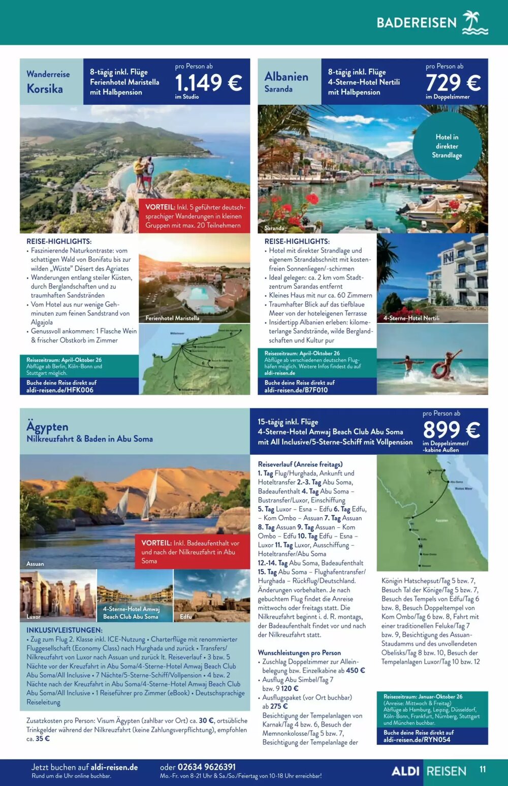 Aldi Süd Reisen Prospekt (ab 01.12.2025) zum Blättern - Seite 11