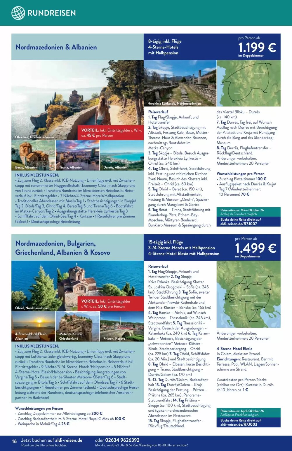 Aldi Süd Reisen Prospekt (ab 01.12.2025) zum Blättern - Seite 16