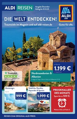 Aldi Süd Reisen Prospekt (ab 01.12.2025) zum Blättern