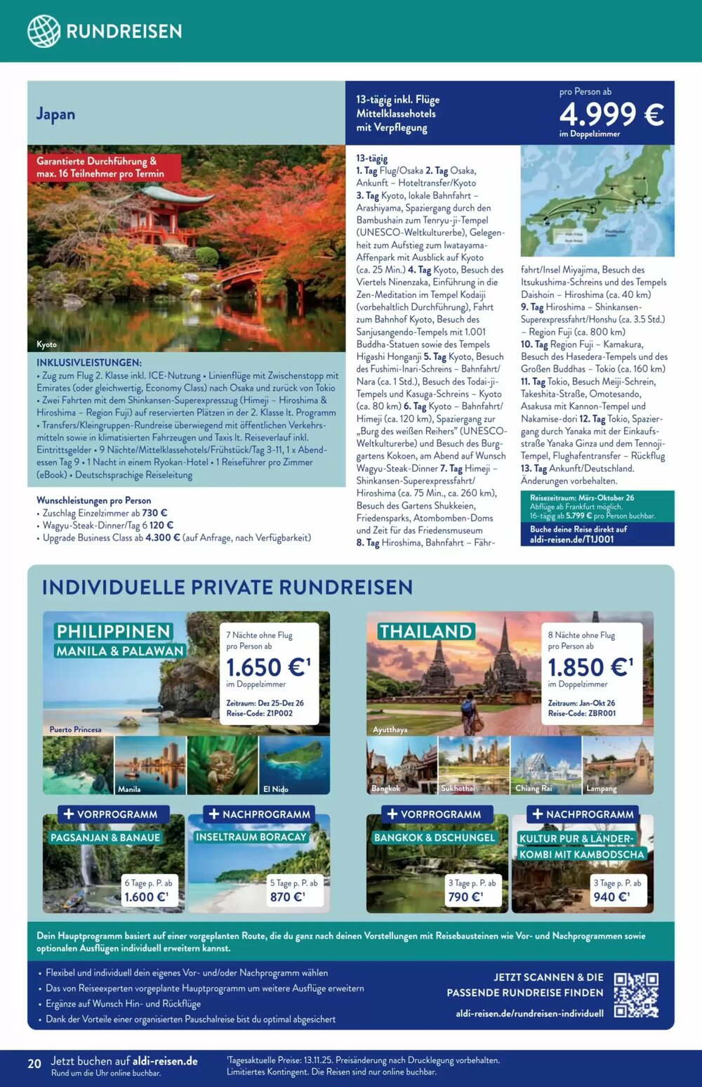 Aldi Süd Reisen Prospekt (ab 01.12.2025) zum Blättern - Seite 20