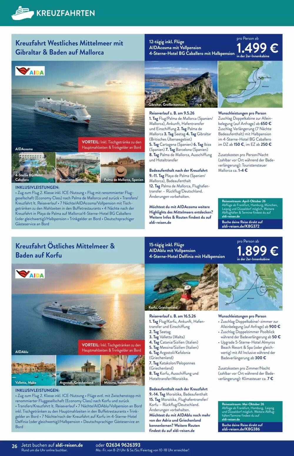 Aldi Süd Reisen Prospekt (ab 01.12.2025) zum Blättern - Seite 26
