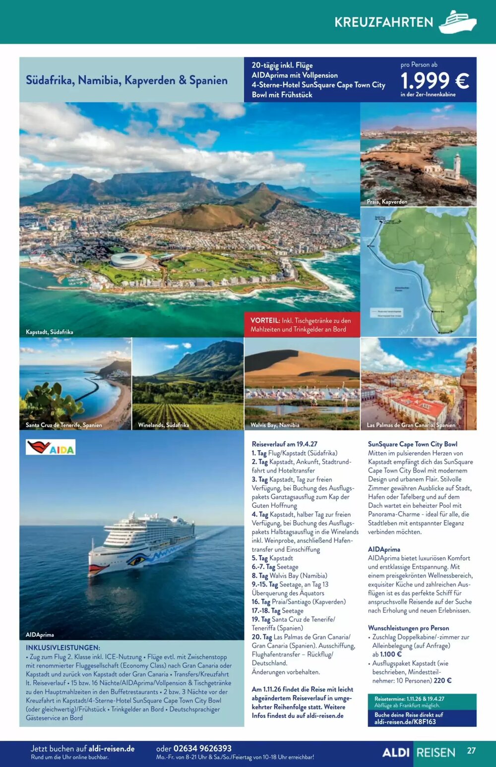 Aldi Süd Reisen Prospekt (ab 01.12.2025) zum Blättern - Seite 27
