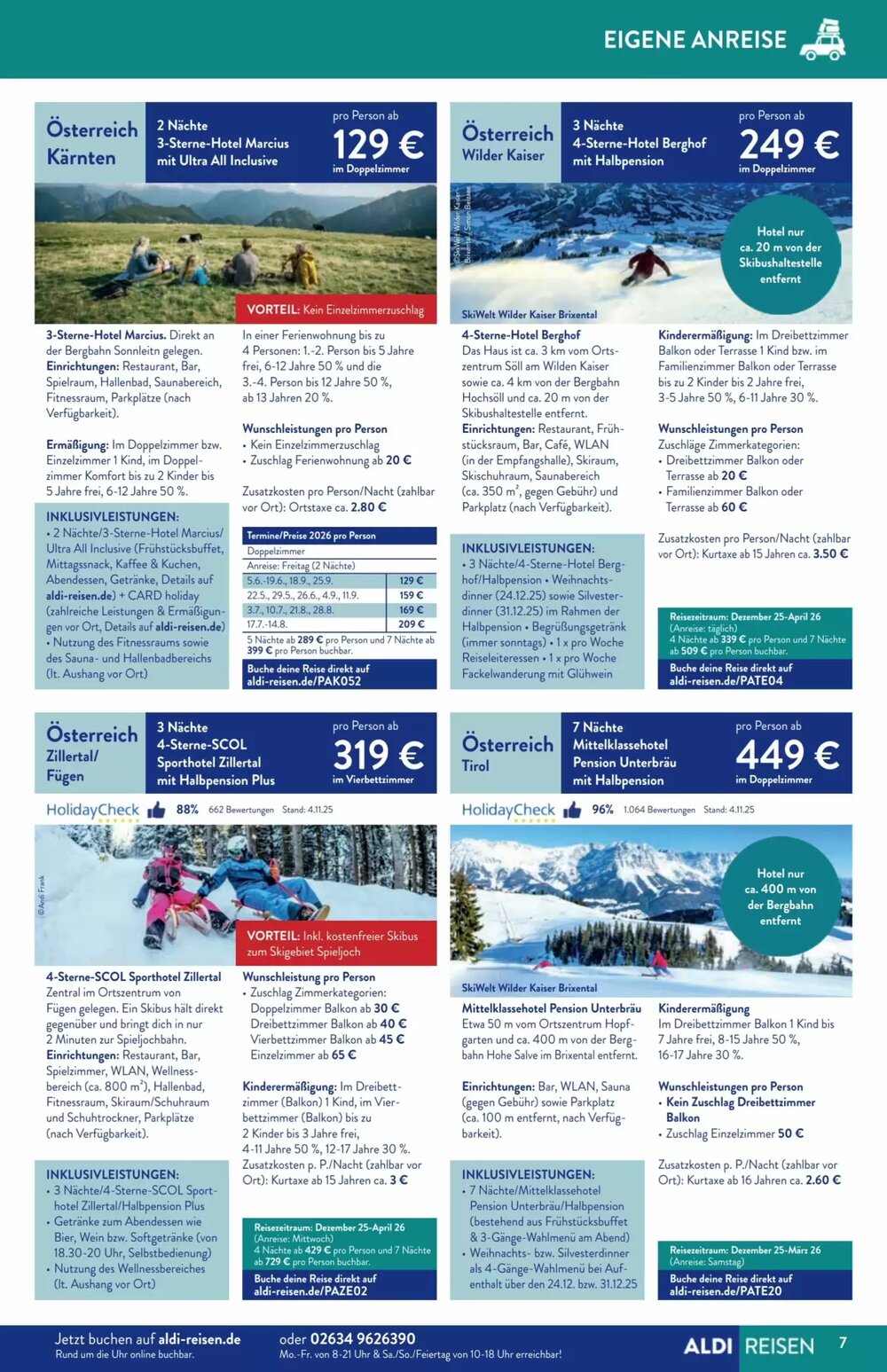 Aldi Süd Reisen Prospekt (ab 01.12.2025) zum Blättern - Seite 7