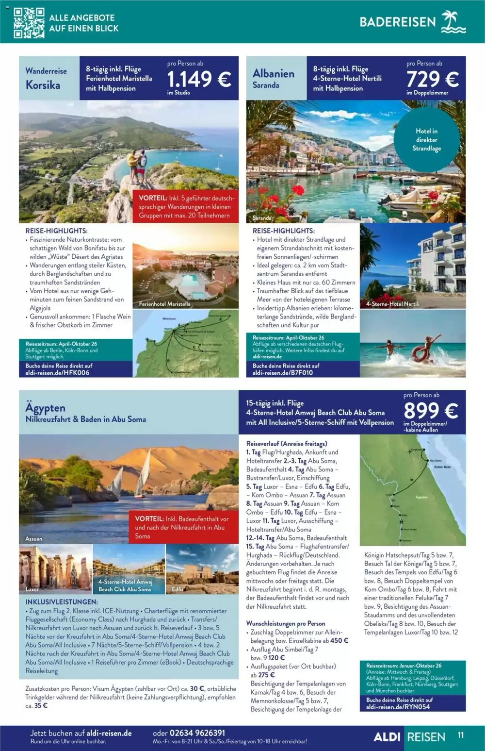 ALDI Nord Reisen Prospekt (ab 01.12.2025) zum Blättern - Seite 11
