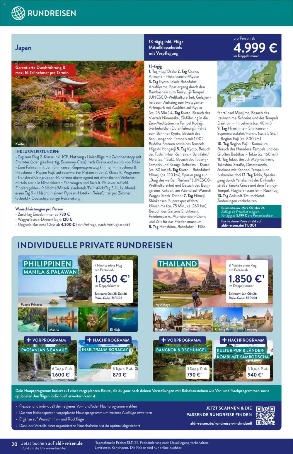 ALDI Nord Reisen Prospekt (ab 01.12.2025) zum Blättern - Seite 20