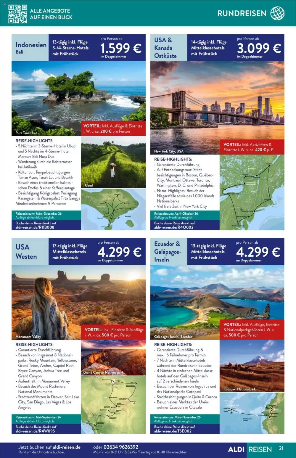 ALDI Nord Reisen Prospekt (ab 01.12.2025) zum Blättern - Seite 21