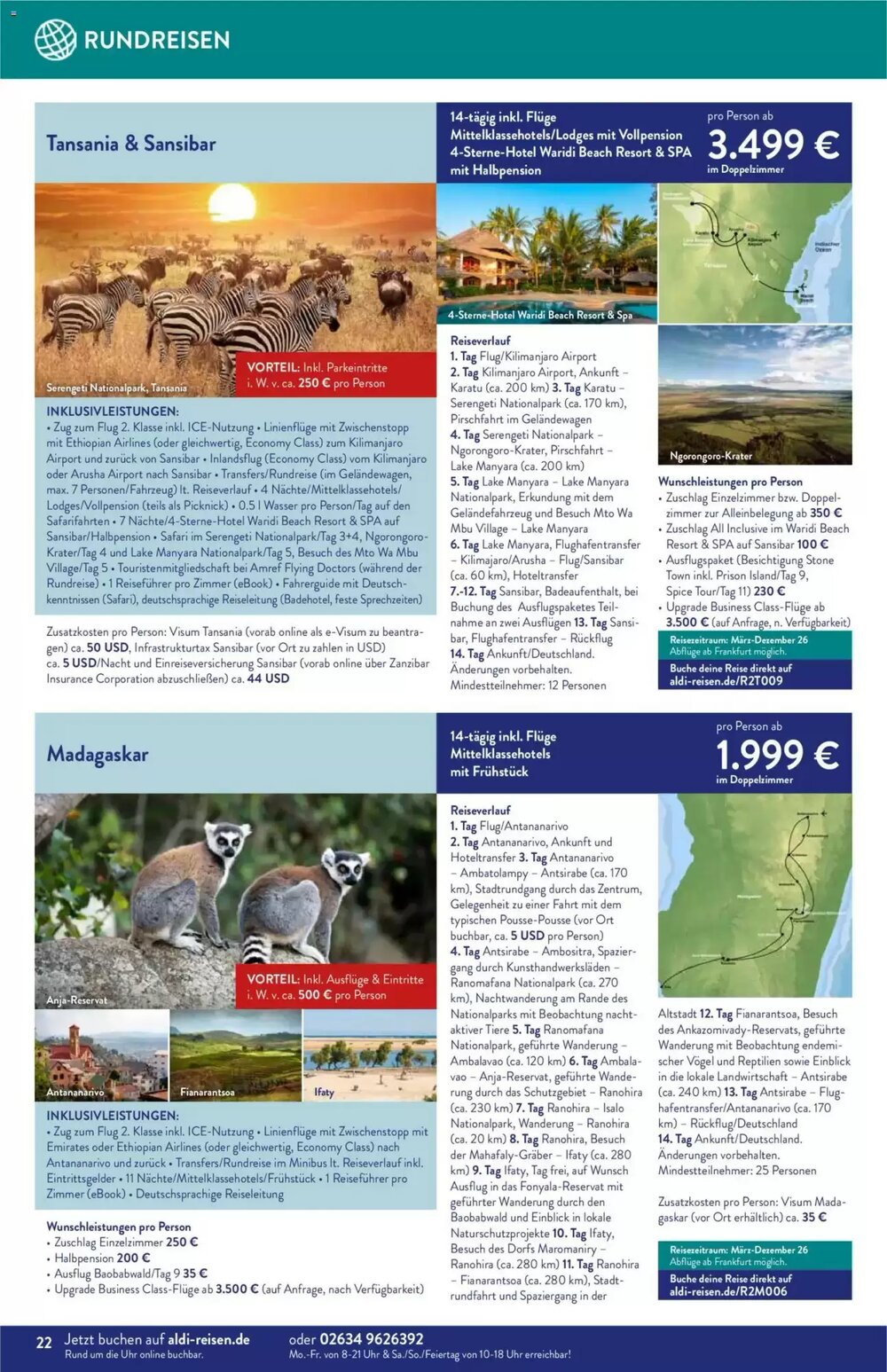 ALDI Nord Reisen Prospekt (ab 01.12.2025) zum Blättern - Seite 22