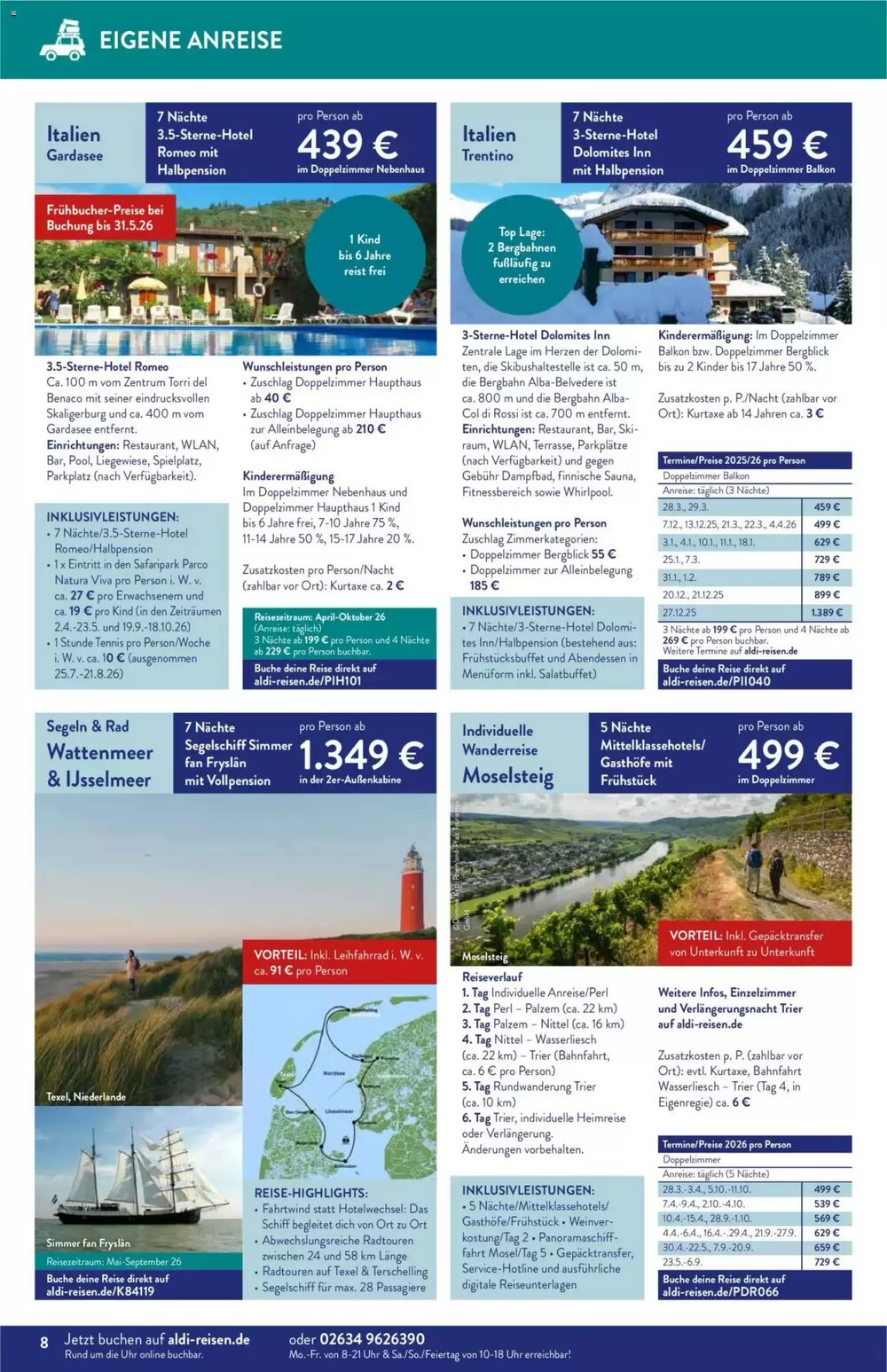 ALDI Nord Reisen Prospekt (ab 01.12.2025) zum Blättern - Seite 8
