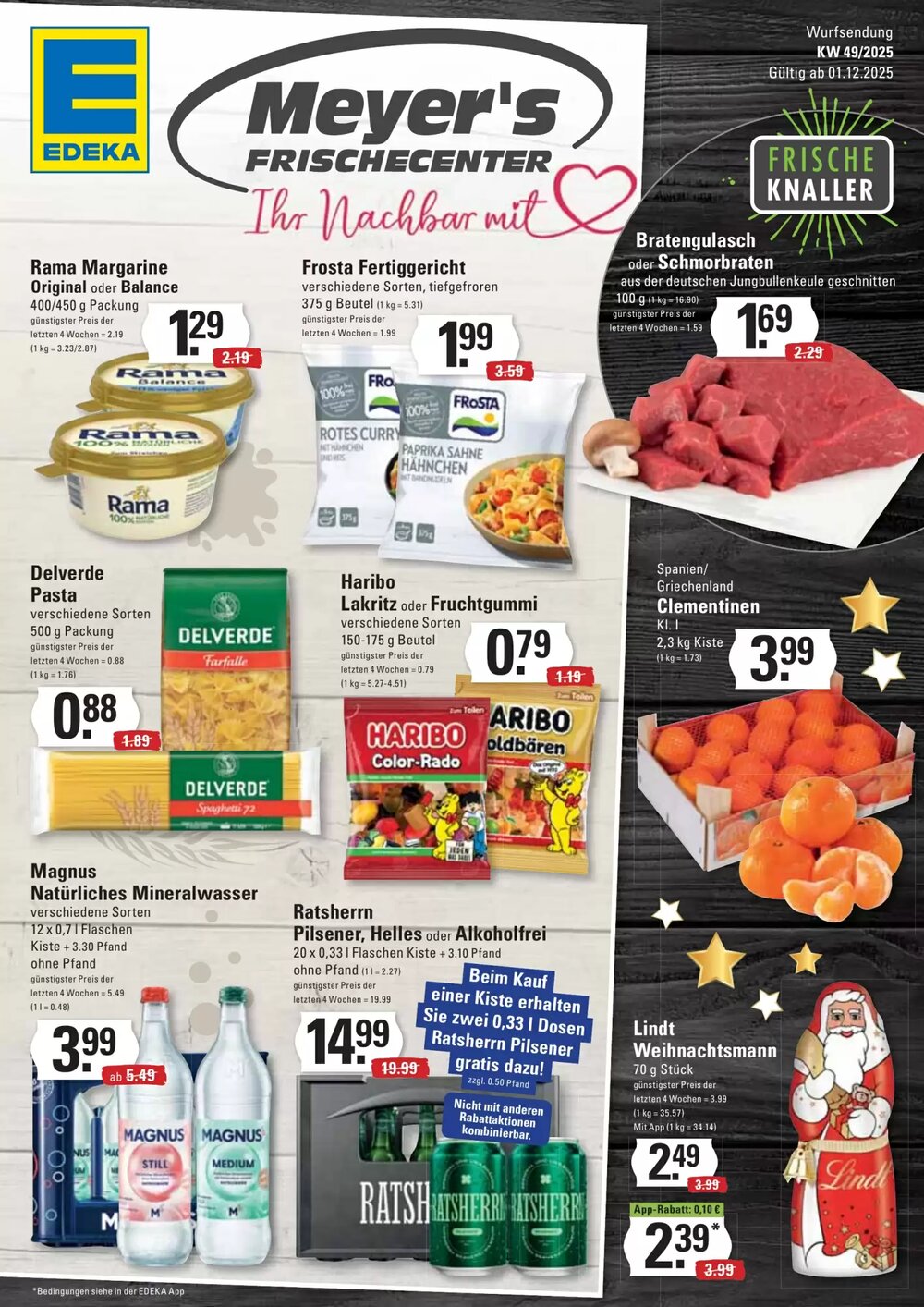 Meyer's Frischemarkt Prospekt (ab 01.12.2025) zum Blättern - Seite 1