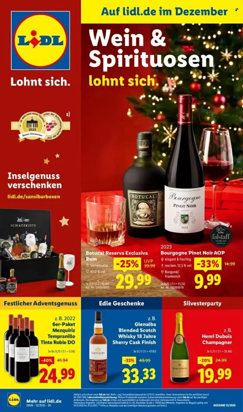 Lidl Prospekt (ab 01.12.2025) zum Blättern - Seite 1