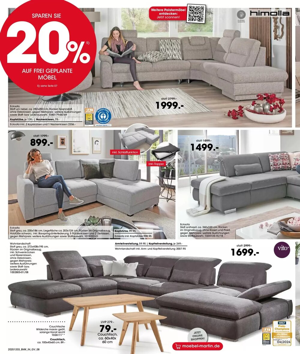 Möbel Martin Prospekt (ab 02.12.2025) zum Blättern - Seite 8