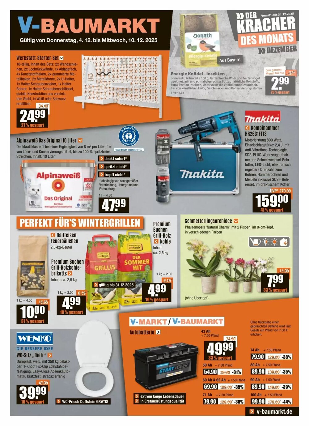 V Baumarkt Prospekt (ab 04.12.2025) zum Blättern - Seite 1