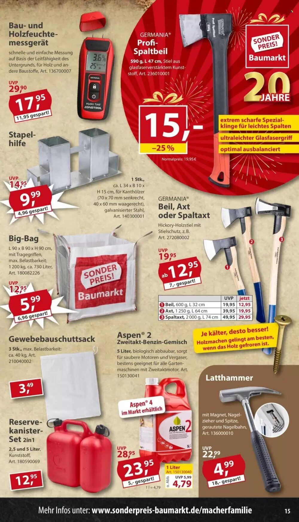 Sonderpreis Baumarkt Prospekt (ab 06.12.2025) zum Blättern - Seite 15