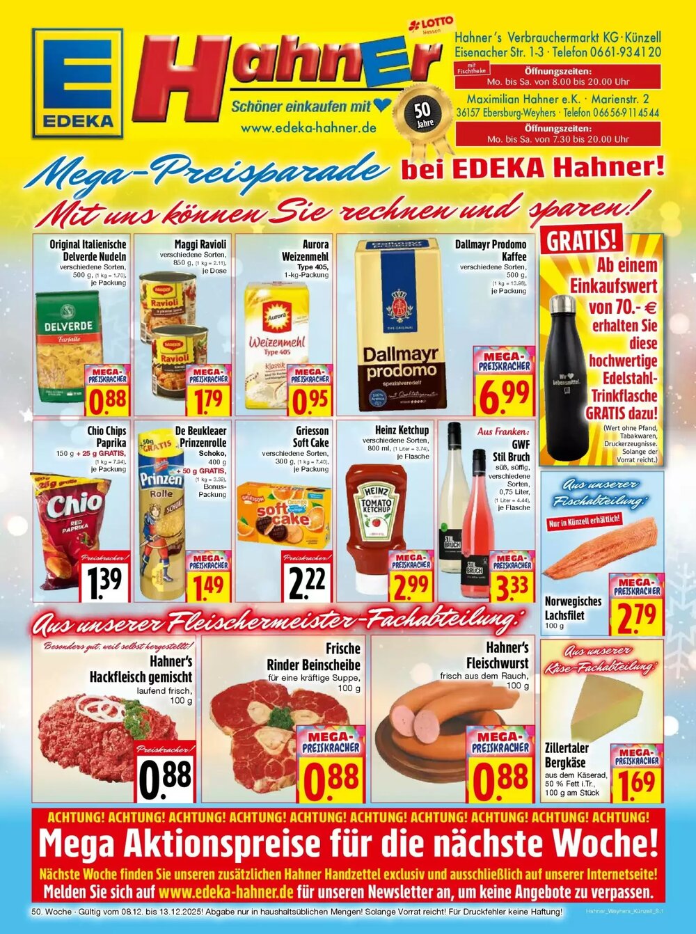 EDEKA Hahner Prospekt (ab 07.12.2025) zum Blättern - Seite 1