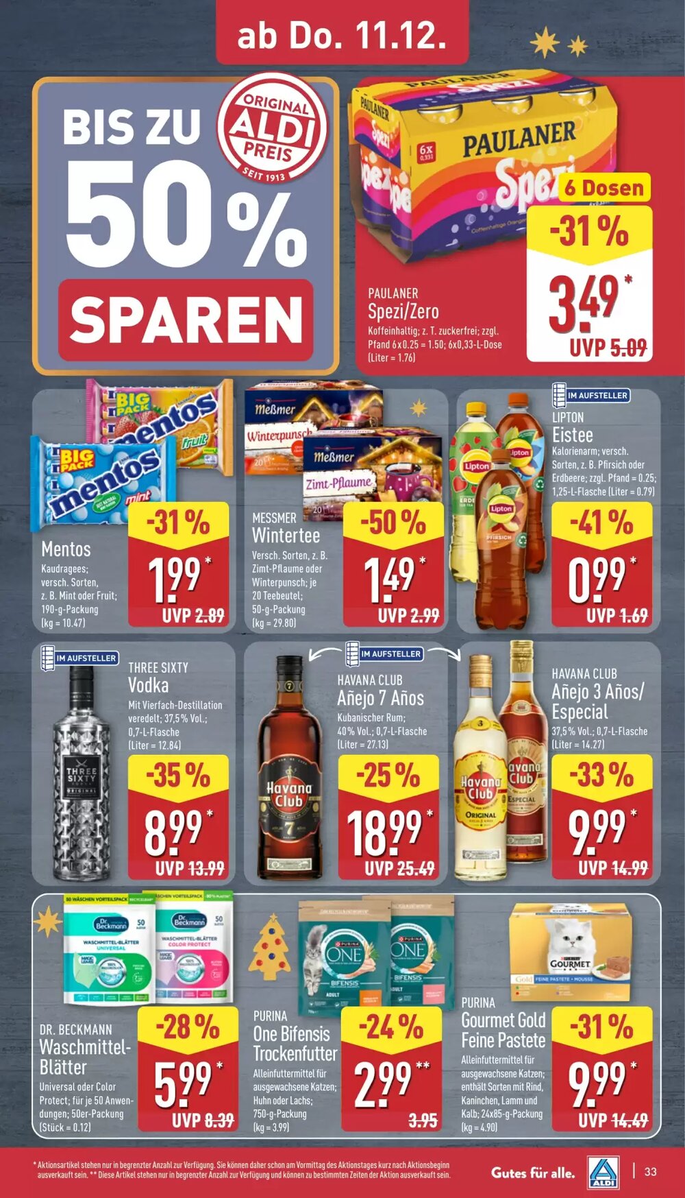 Aldi Nord Prospekt (ab 08.12.2025) zum Blättern - Seite 33