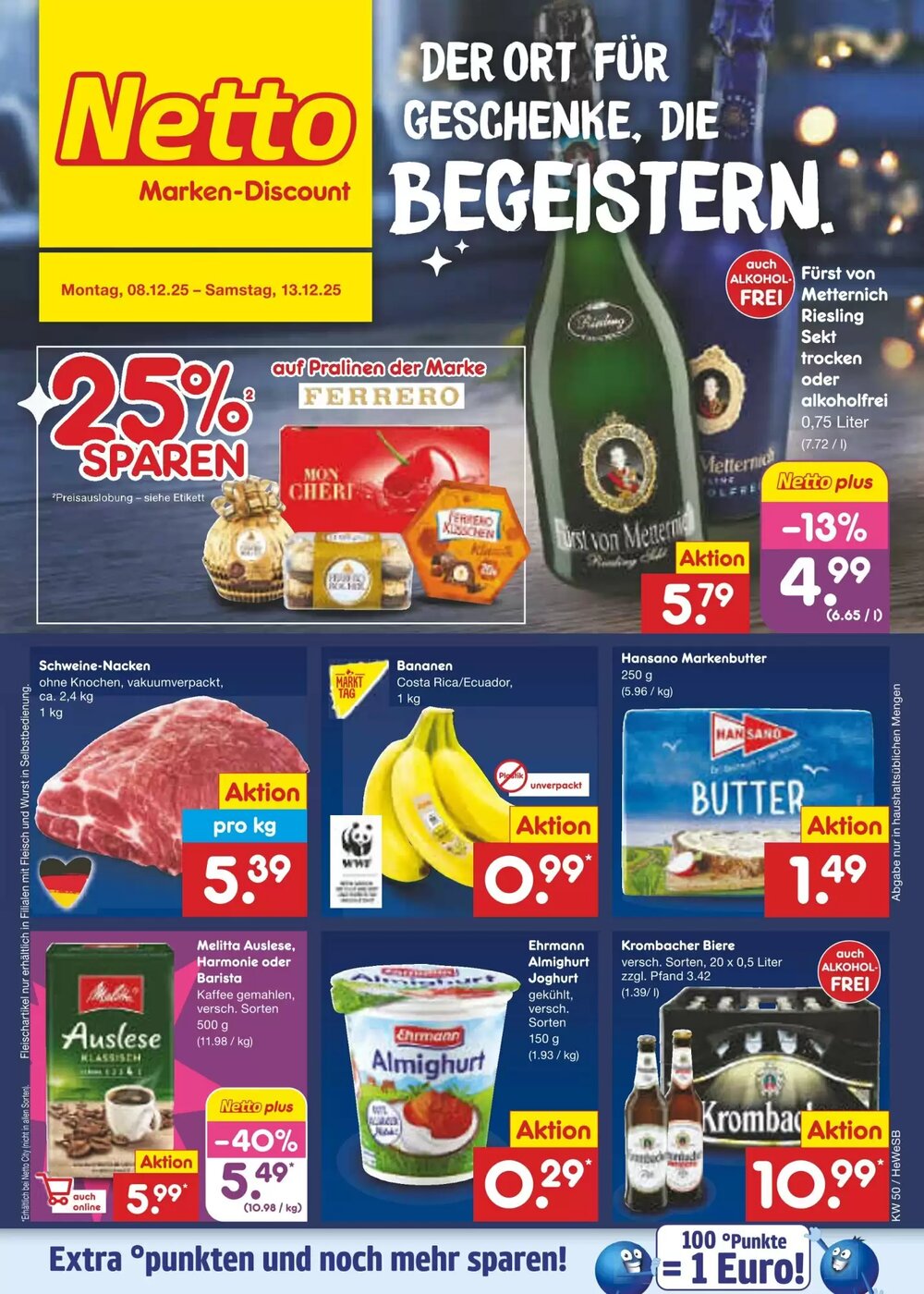 Netto Marken-Discount Prospekt (ab 08.12.2025) zum Blättern - Seite 1