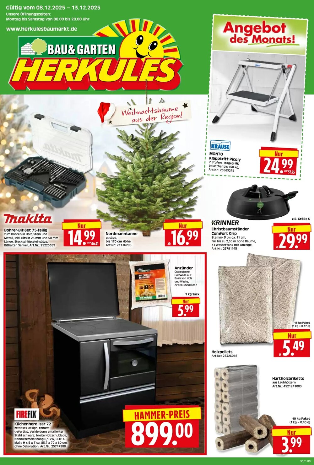 Herkules Baumarkt Prospekt (ab 08.12.2025) zum Blättern - Seite 1