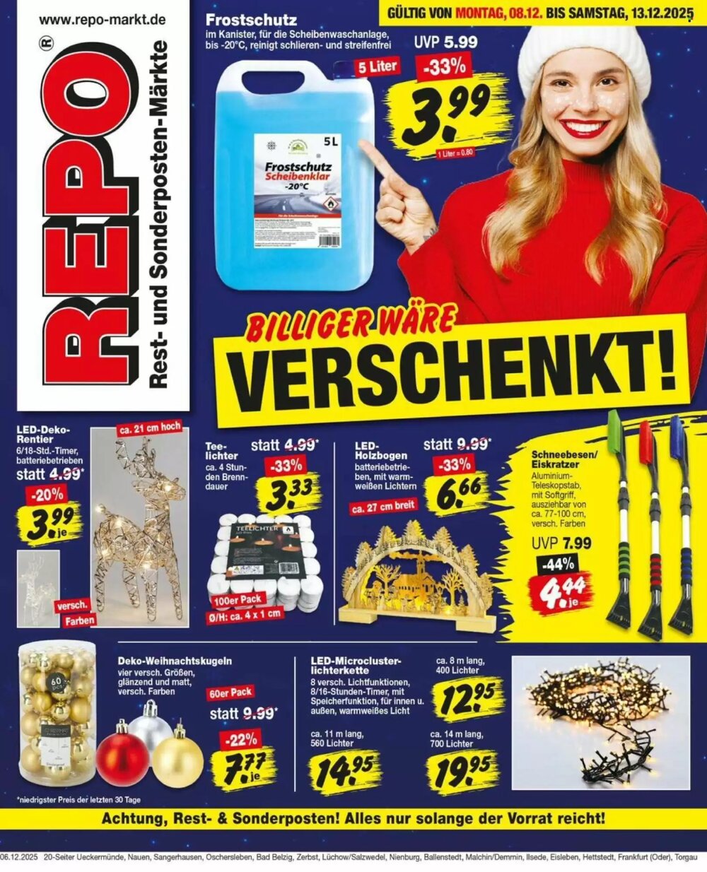 Repo Markt Prospekt (ab 08.12.2025) zum Blättern - Seite 1