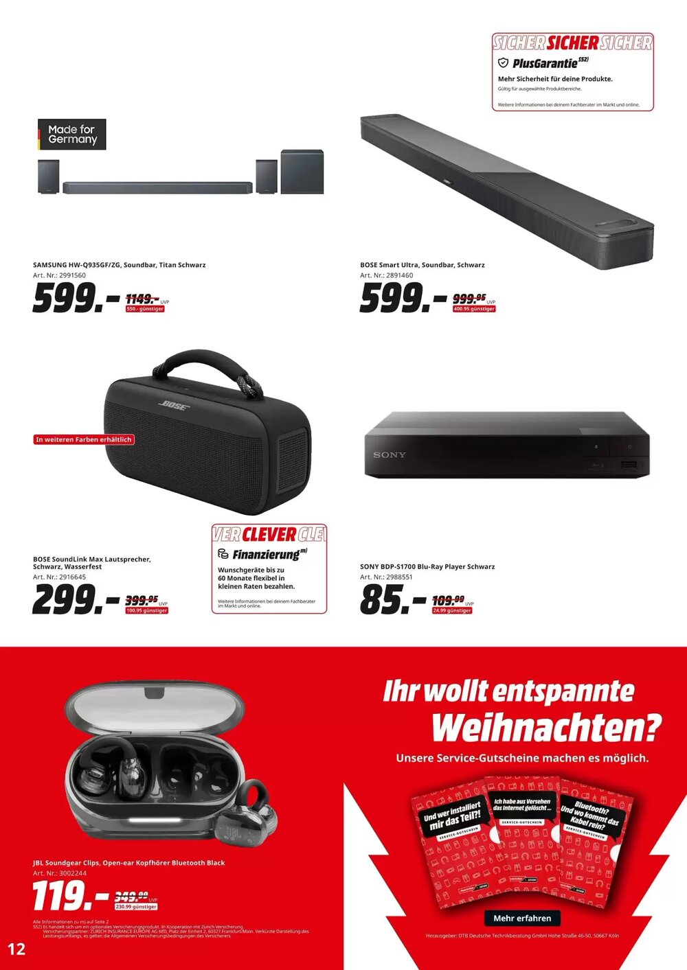 MediaMarkt Prospekt (ab 08.12.2025) zum Blättern - Seite 12