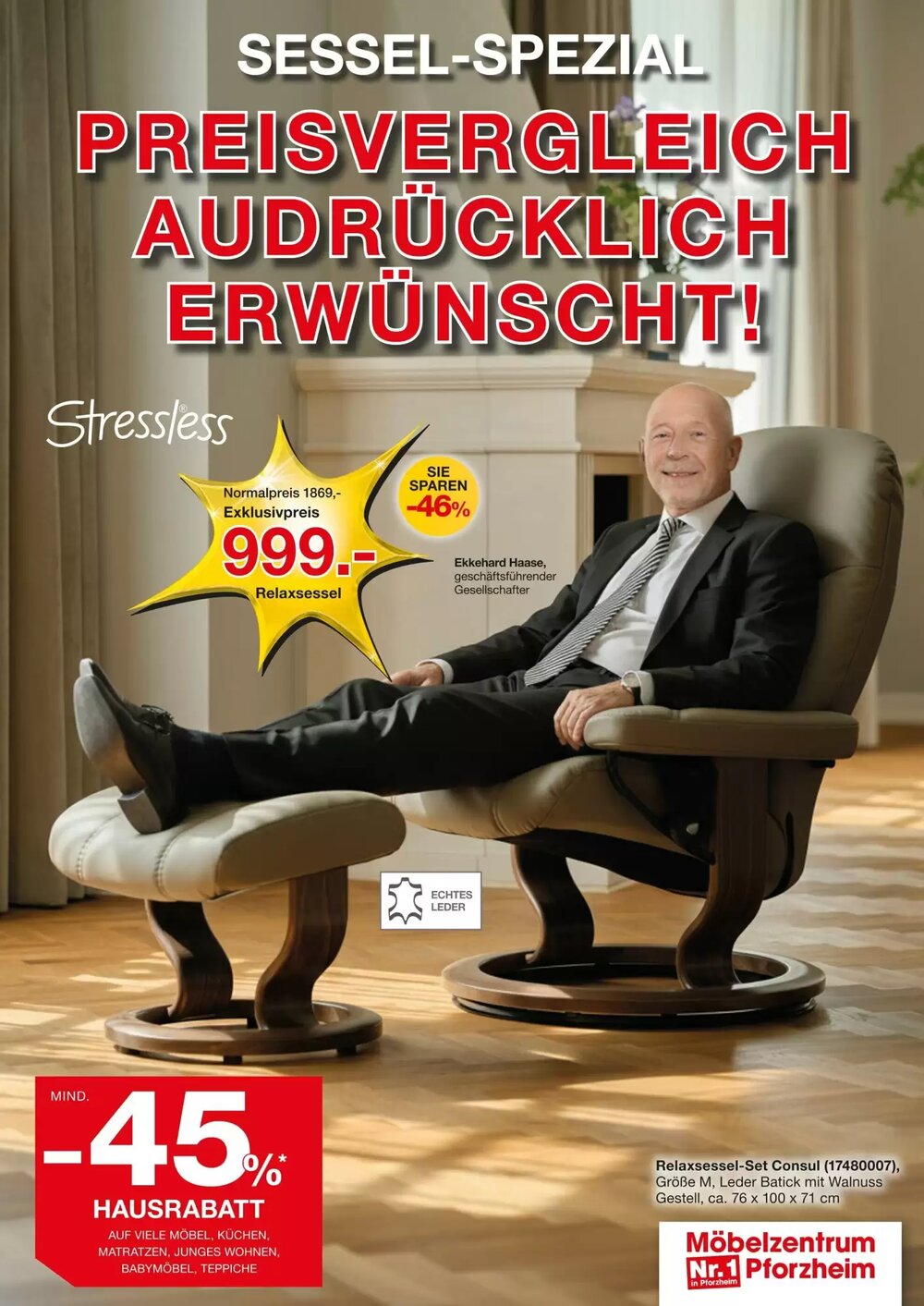 Möbelzentrum Pforzheim Prospekt (ab 12.12.2025) zum Blättern - Seite 1