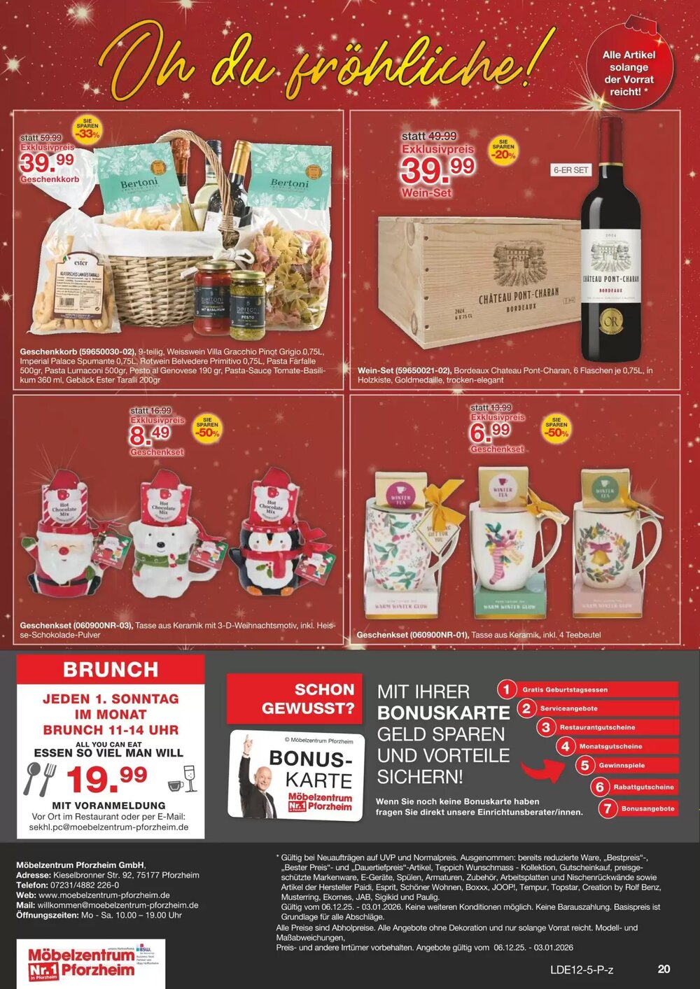 Möbelzentrum Pforzheim Prospekt (ab 12.12.2025) zum Blättern - Seite 20