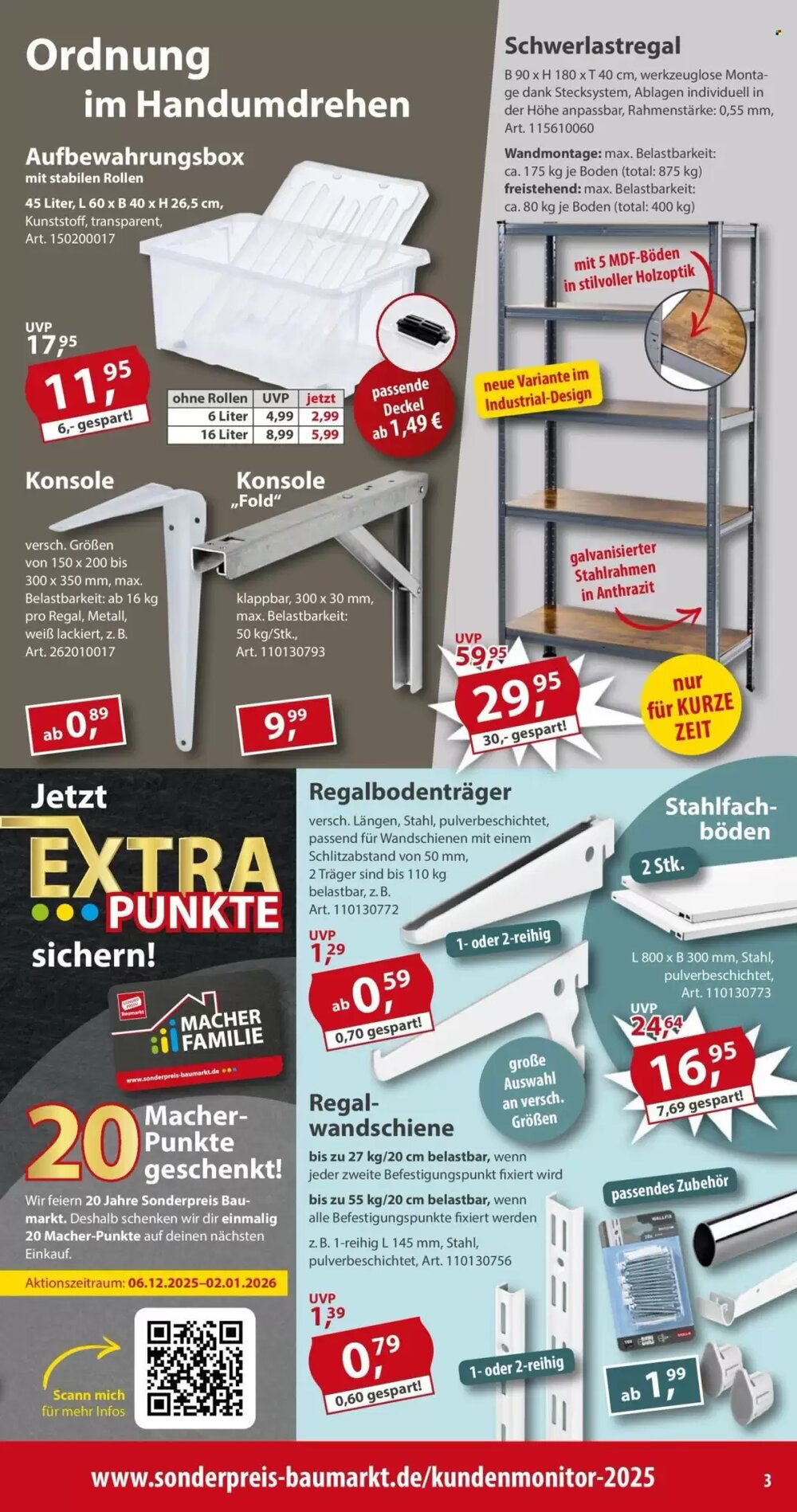 Sonderpreis Baumarkt Prospekt (ab 13.12.2025) zum Blättern - Seite 3