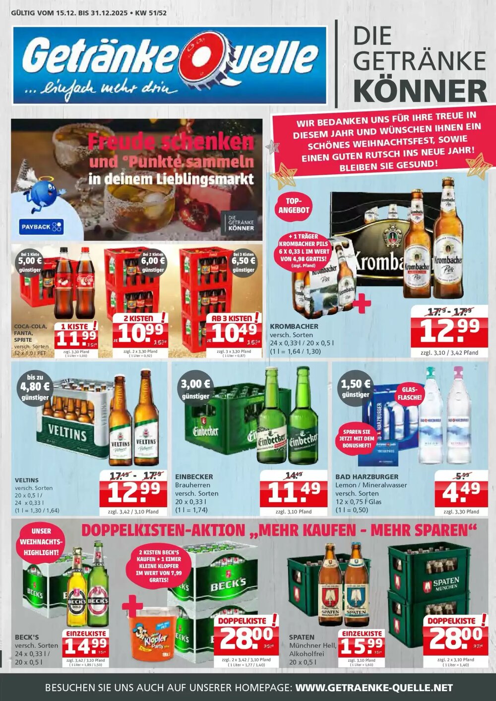 Getränke Quelle Prospekt (ab 14.12.2025) zum Blättern - Seite 1