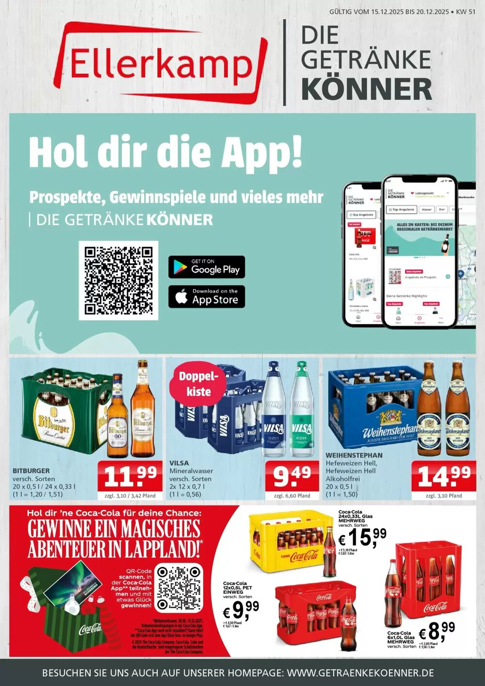 Ellerkamp Getränke Prospekt (ab 14.12.2025) zum Blättern - Seite 1