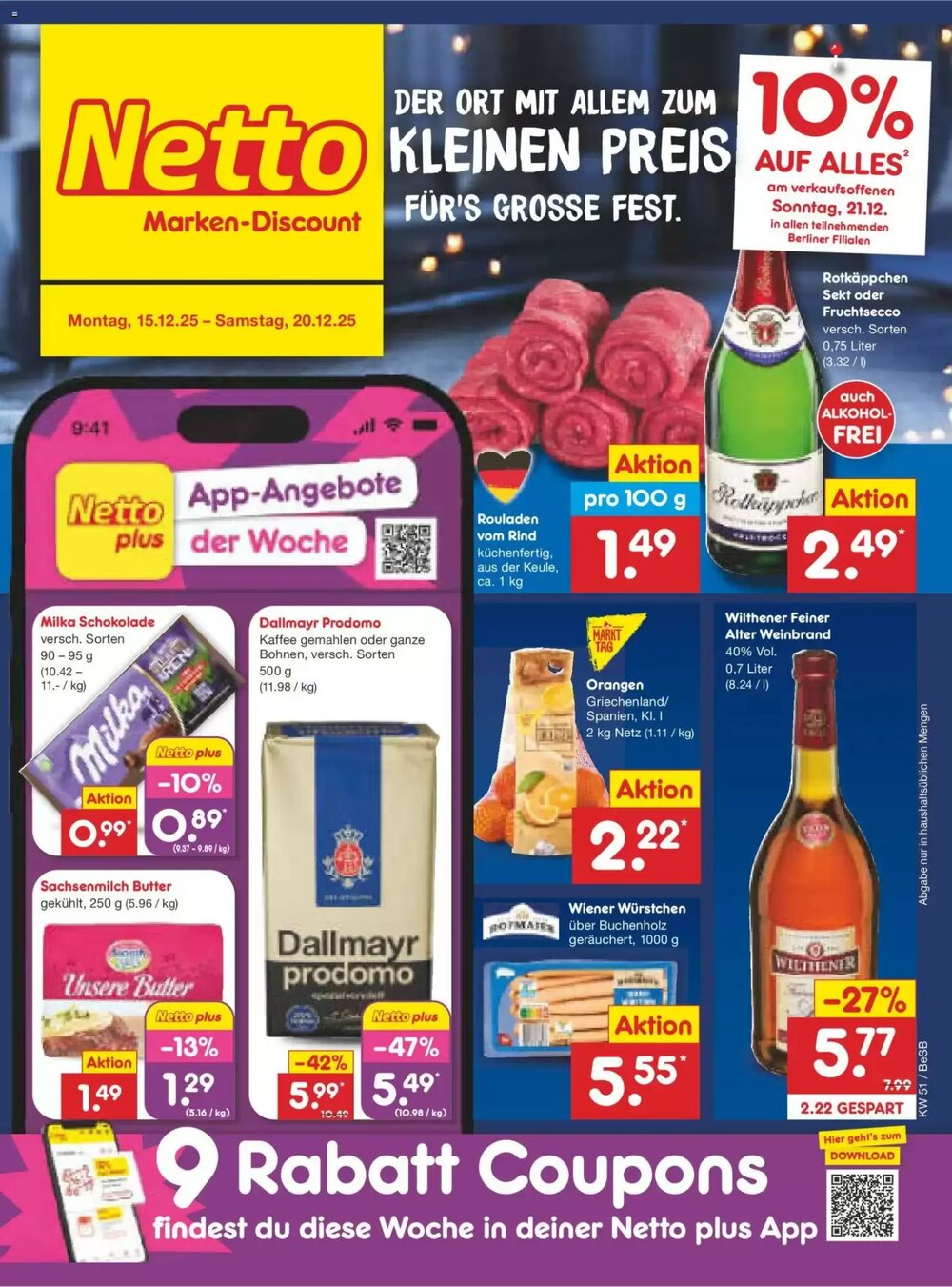 Netto Marken-Discount Prospekt (ab 15.12.2025) zum Blättern - Seite 1