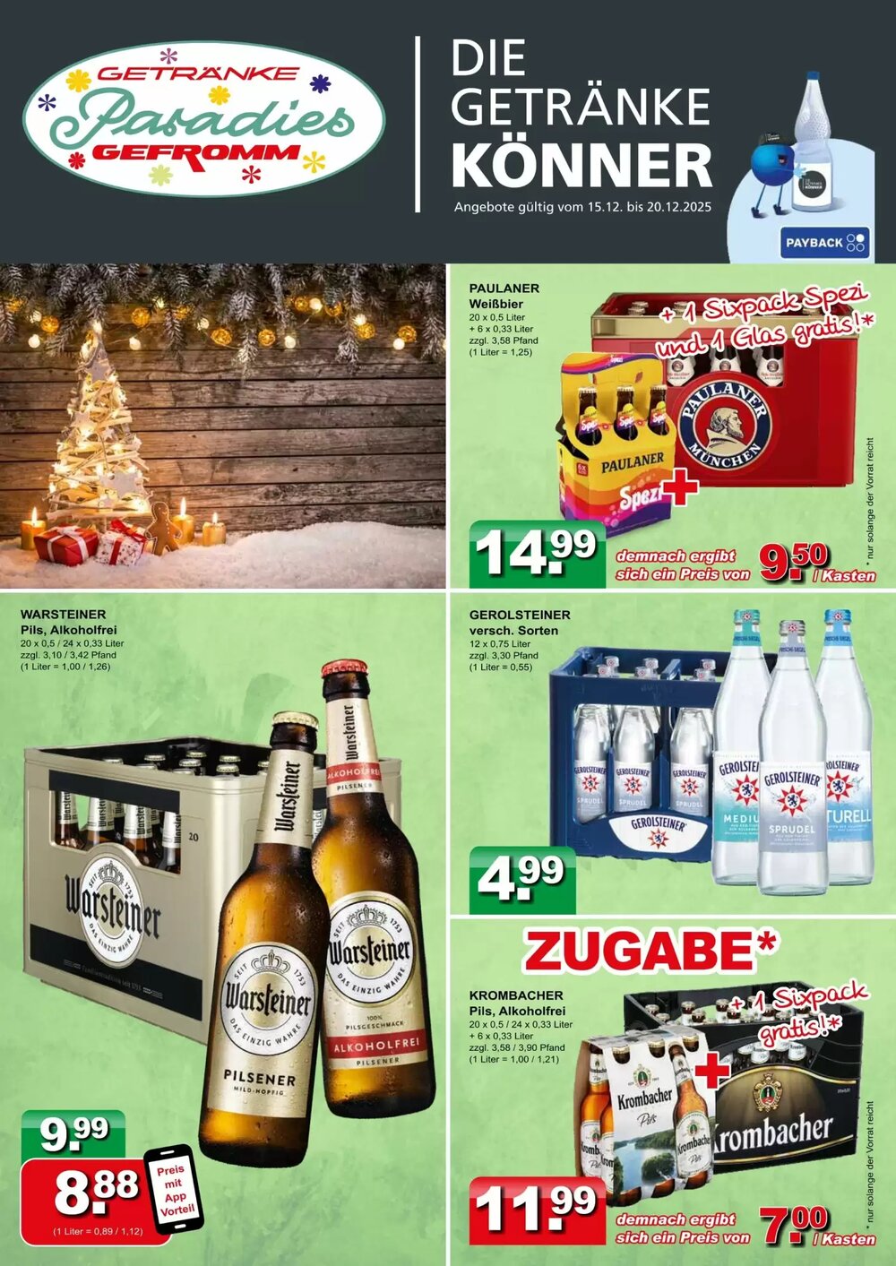 Getränkeparadies Gefromm Prospekt (ab 15.12.2025) zum Blättern - Seite 1