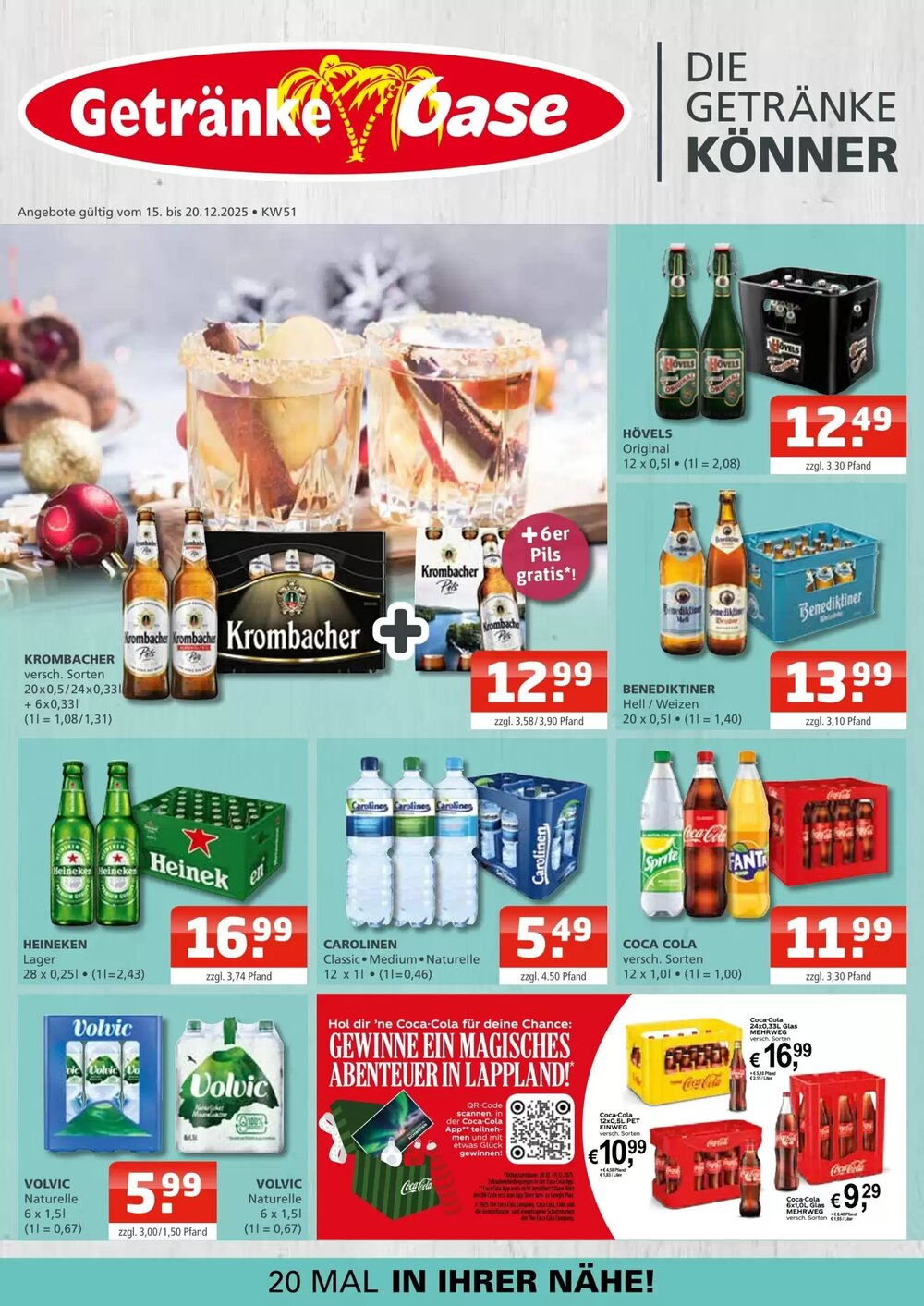 Getränke Oase Prospekt (ab 15.12.2025) zum Blättern - Seite 1
