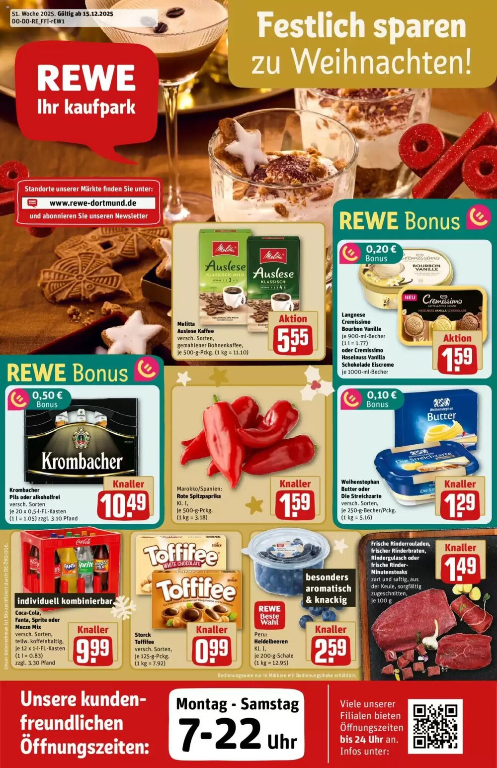 REWE Kaufpark Prospekt (ab 15.12.2025) zum Blättern - Seite 1