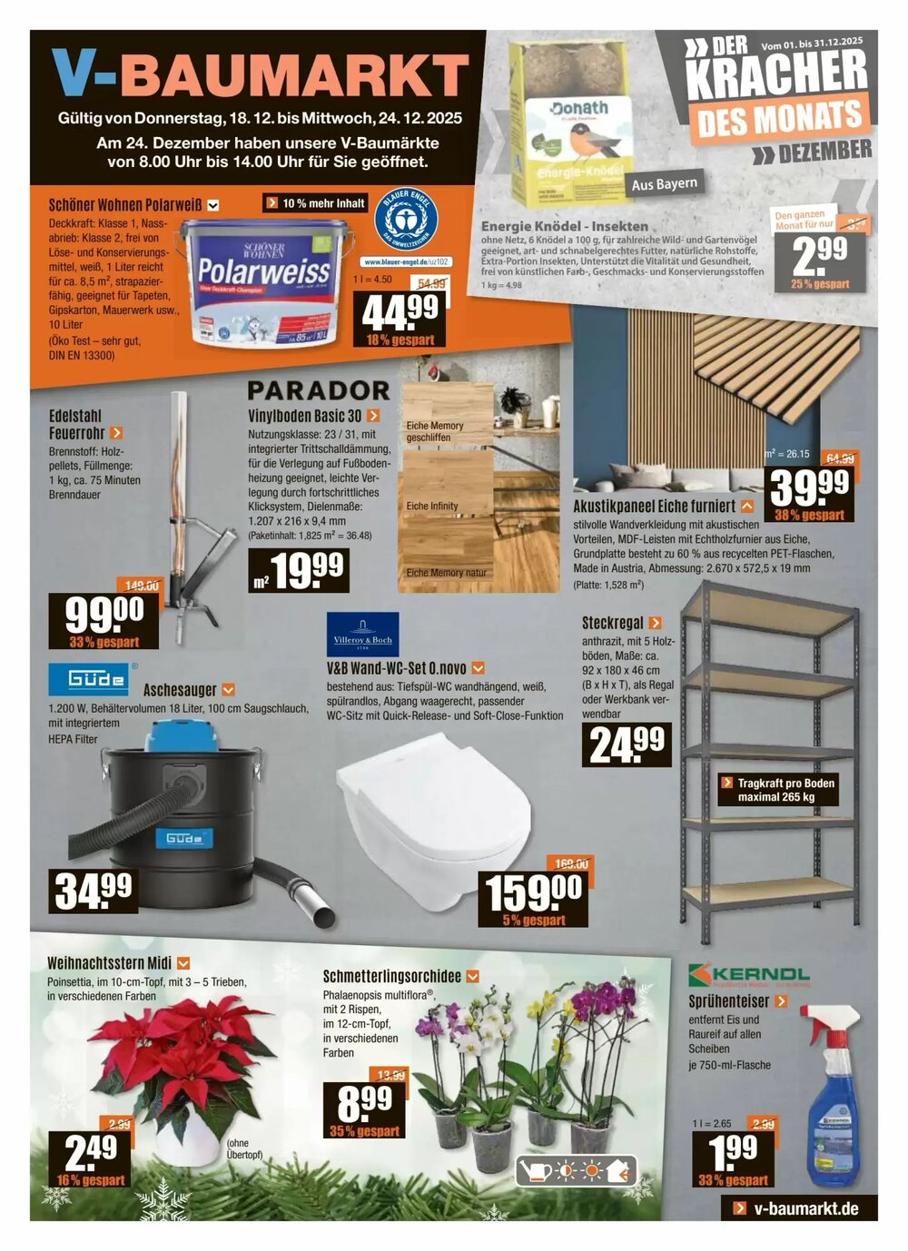 V Baumarkt Prospekt (ab 18.12.2025) zum Blättern - Seite 1