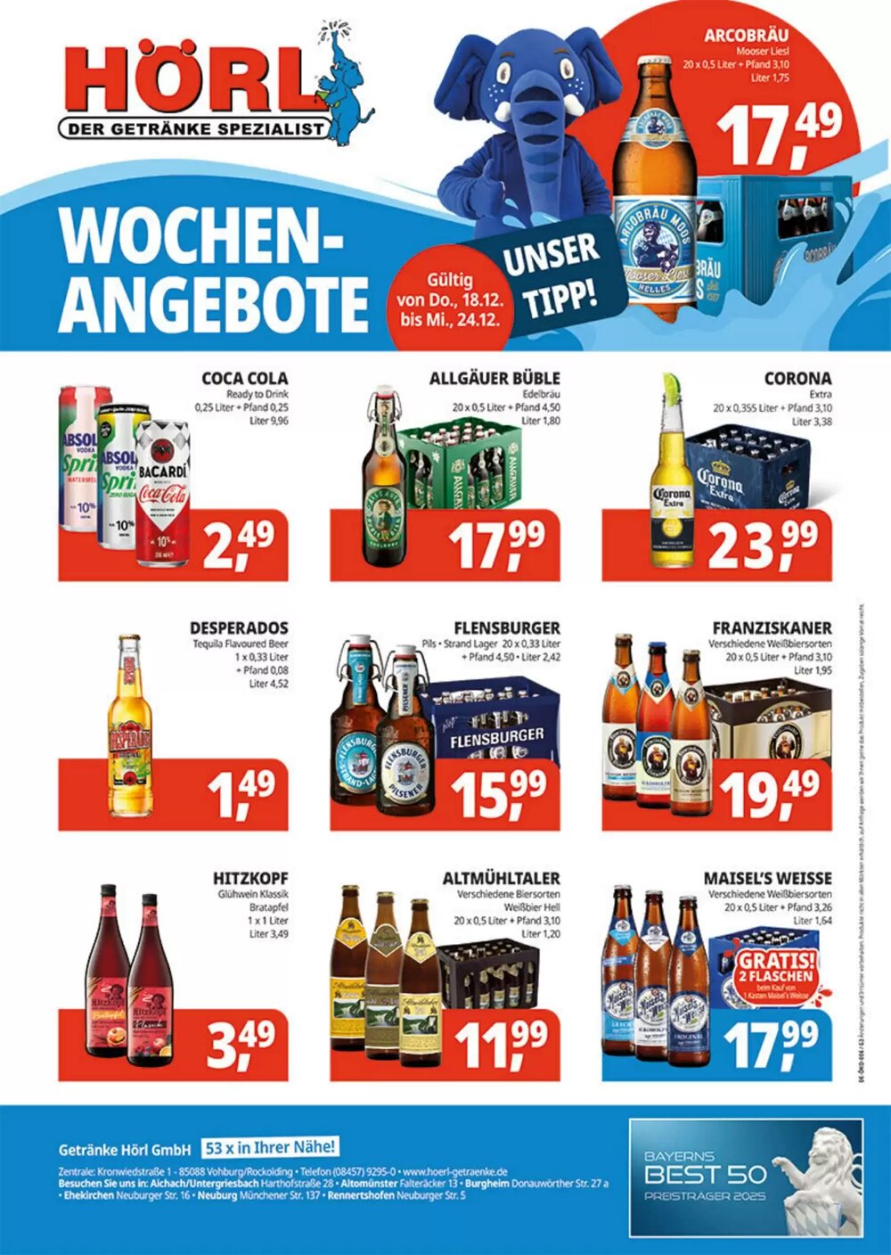 Hörl Getränke Prospekt (ab 18.12.2025) zum Blättern - Seite 1