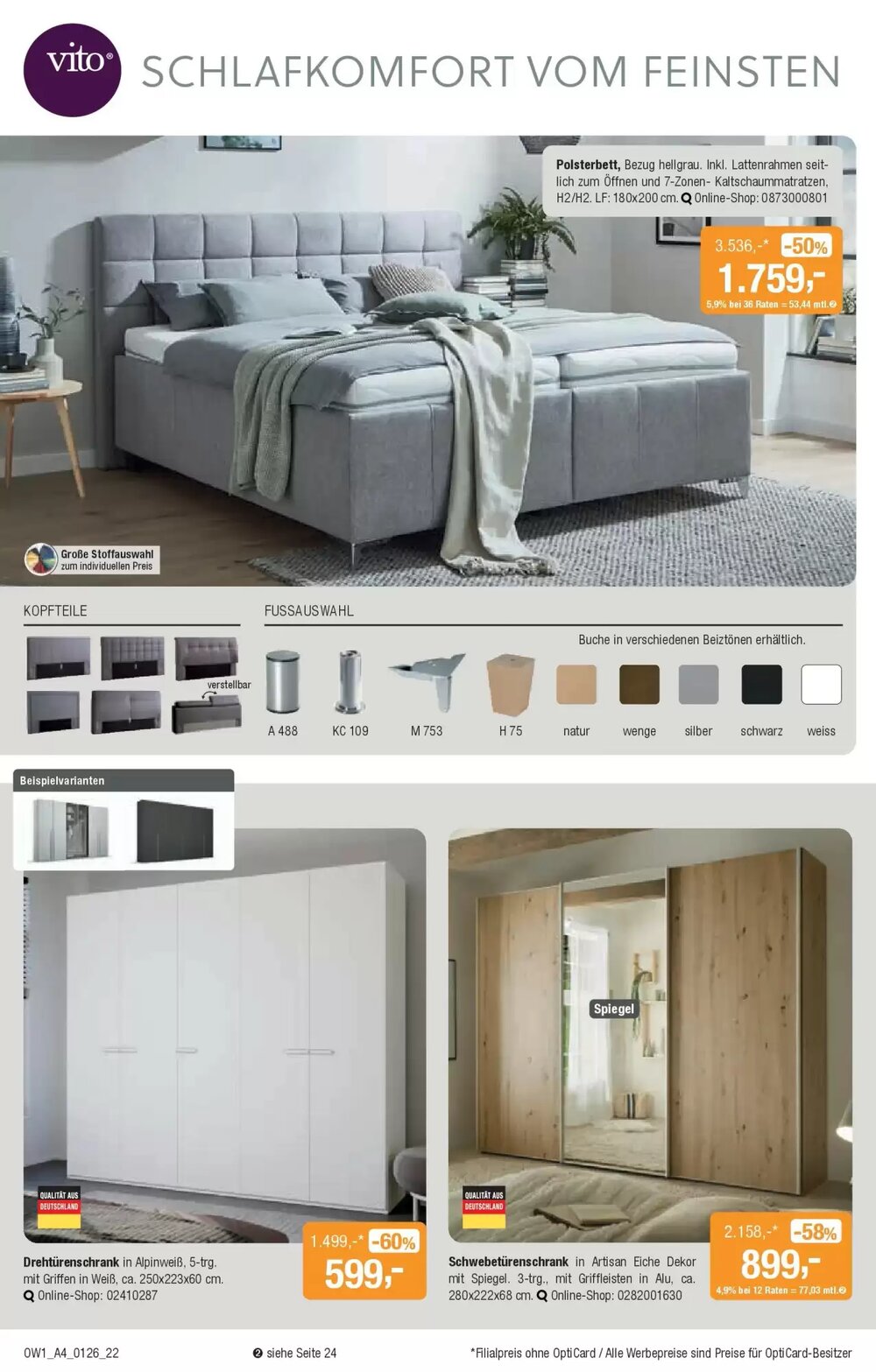 Opti Wohnwelt Prospekt (ab 18.12.2025) zum Blättern - Seite 22