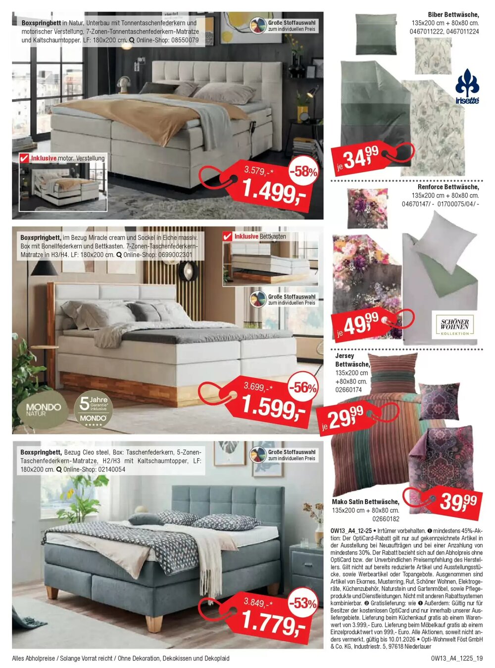 Opti Wohnwelt Prospekt (ab 18.12.2025) zum Blättern - Seite 19