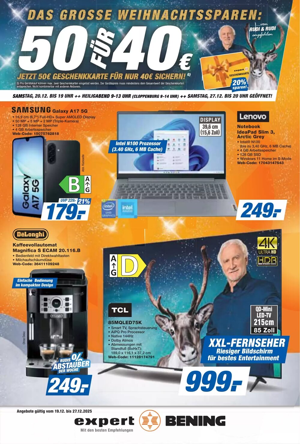 Expert Bening Prospekt (ab 19.12.2025) zum Blättern - Seite 1