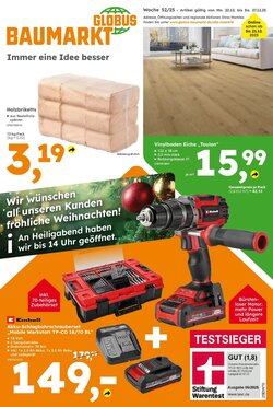 Globus Baumarkt Prospekt (ab 21.12.2025) zum Blättern