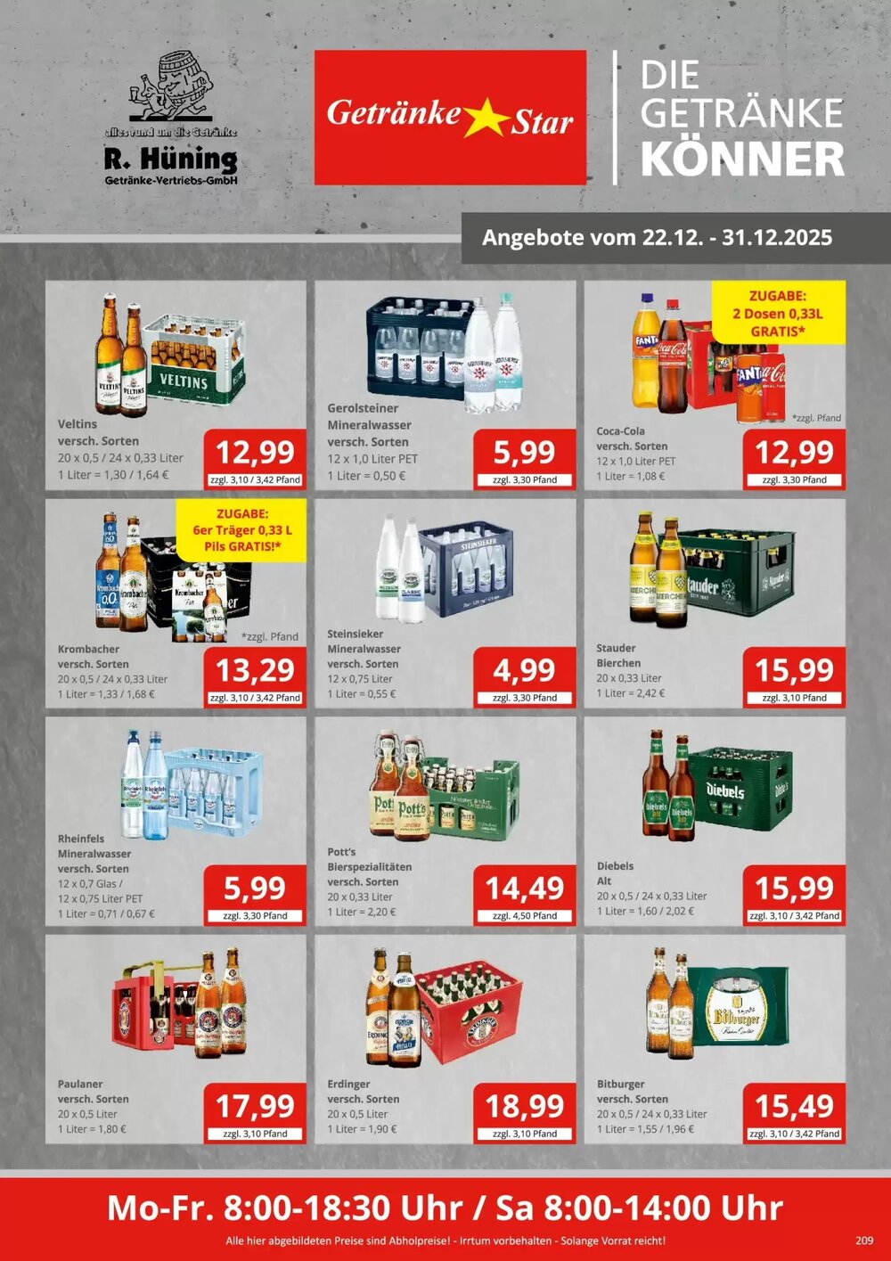 Getränke Star Prospekt (ab 21.12.2025) zum Blättern - Seite 1