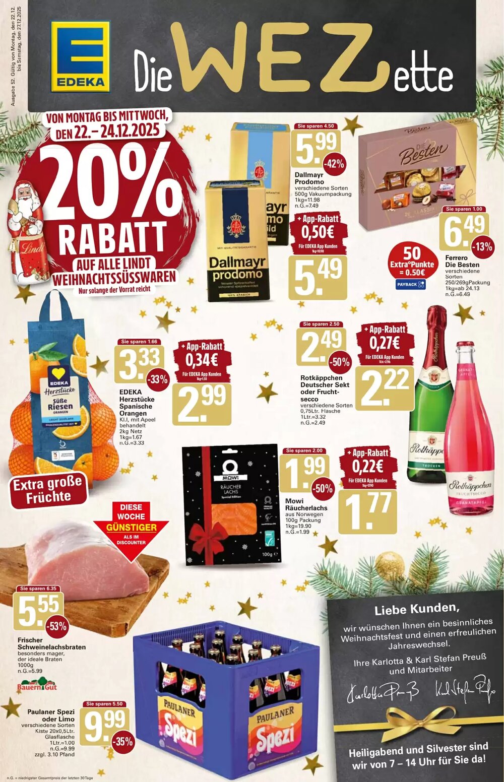WEZ Prospekt (ab 22.12.2025) zum Blättern - Seite 1