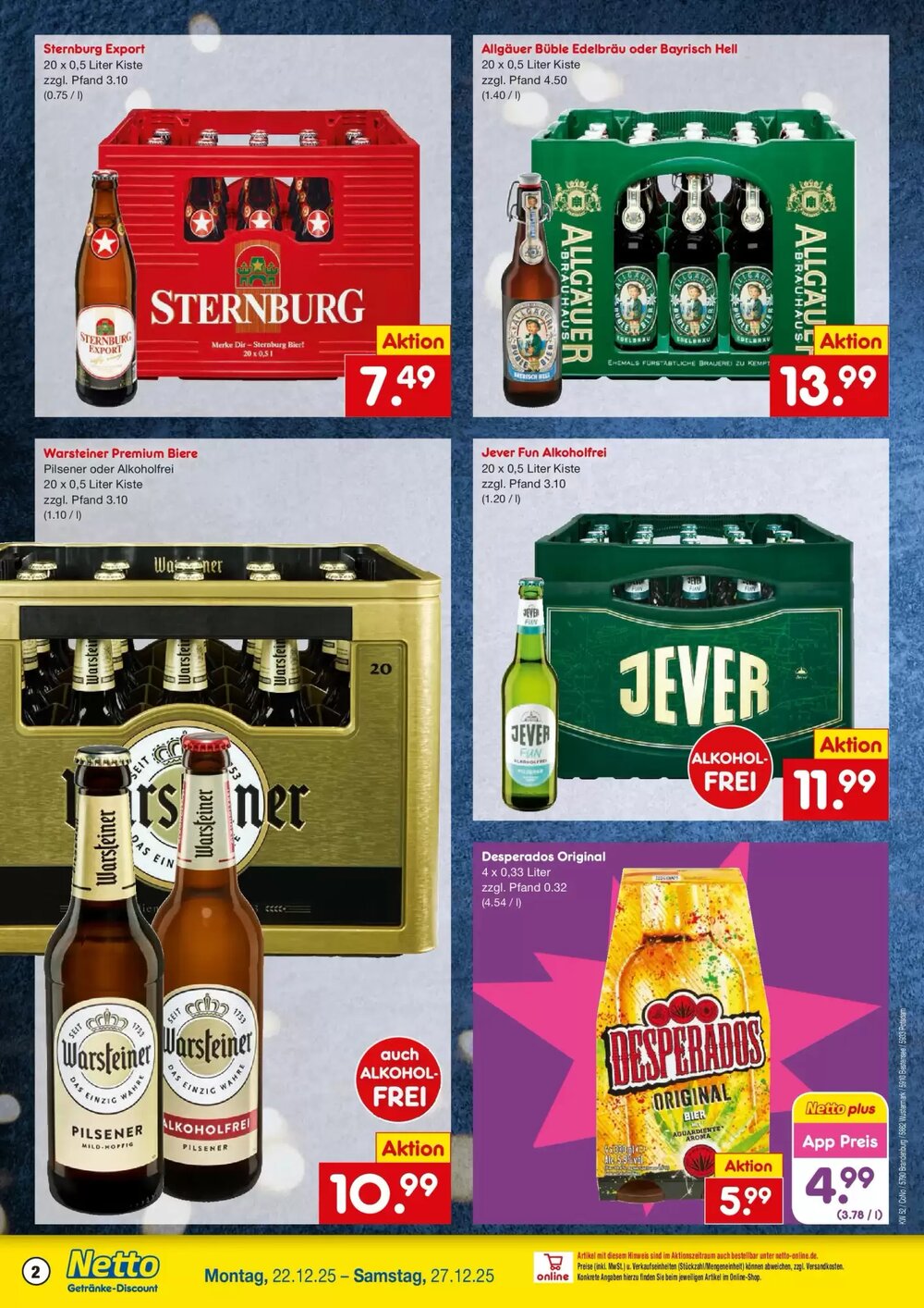 Netto Getränke Discount Prospekt (ab 22.12.2025) zum Blättern - Seite 2